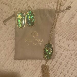Kendra Scott-Abalone-Rayne necklace & Ellle earrings